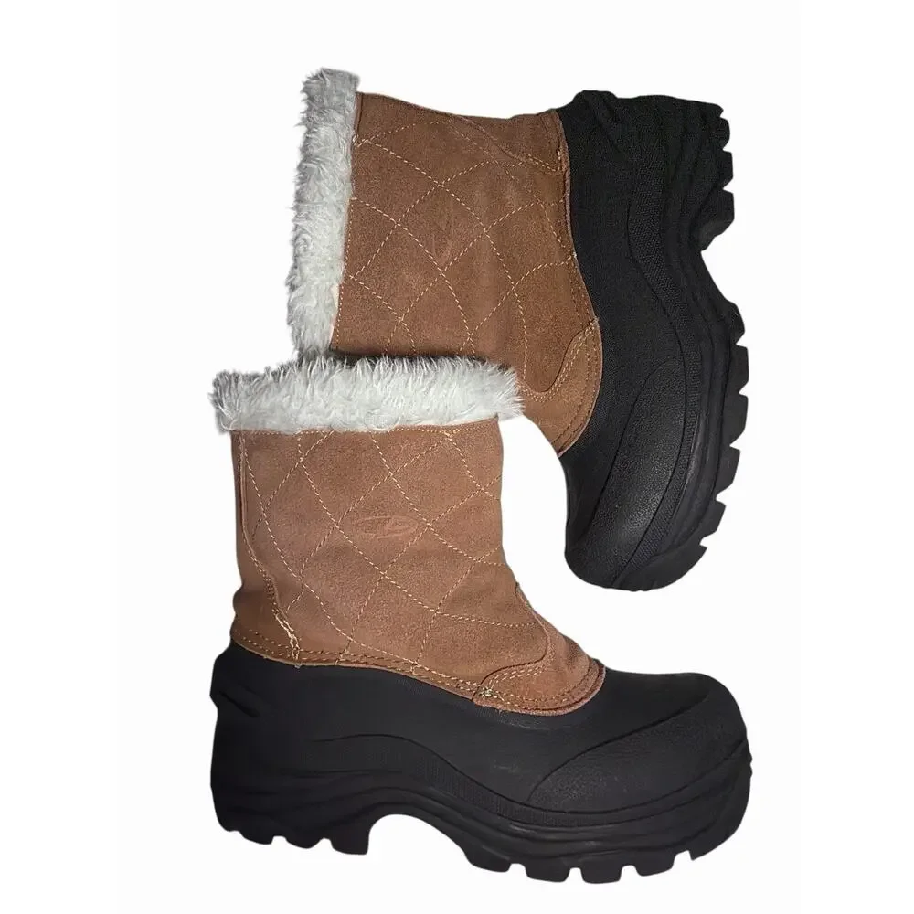Thermolite Champion C9 Women's Insulated Winter Boots Size 10 Brown and Black